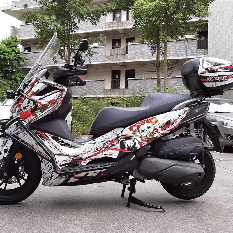 适用於夏德23-8尾箱边箱加厚贴纸改装防水贴花版画防刮贴膜拉花