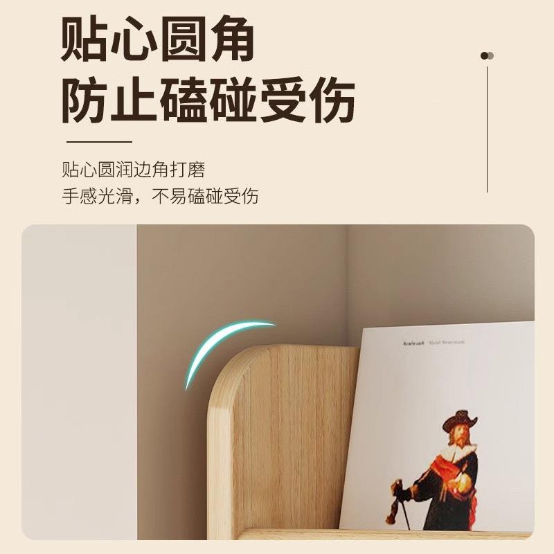 木质多层置门物架壁挂LF-木质架实木儿柜童书收纳书柜后走廊玩偶