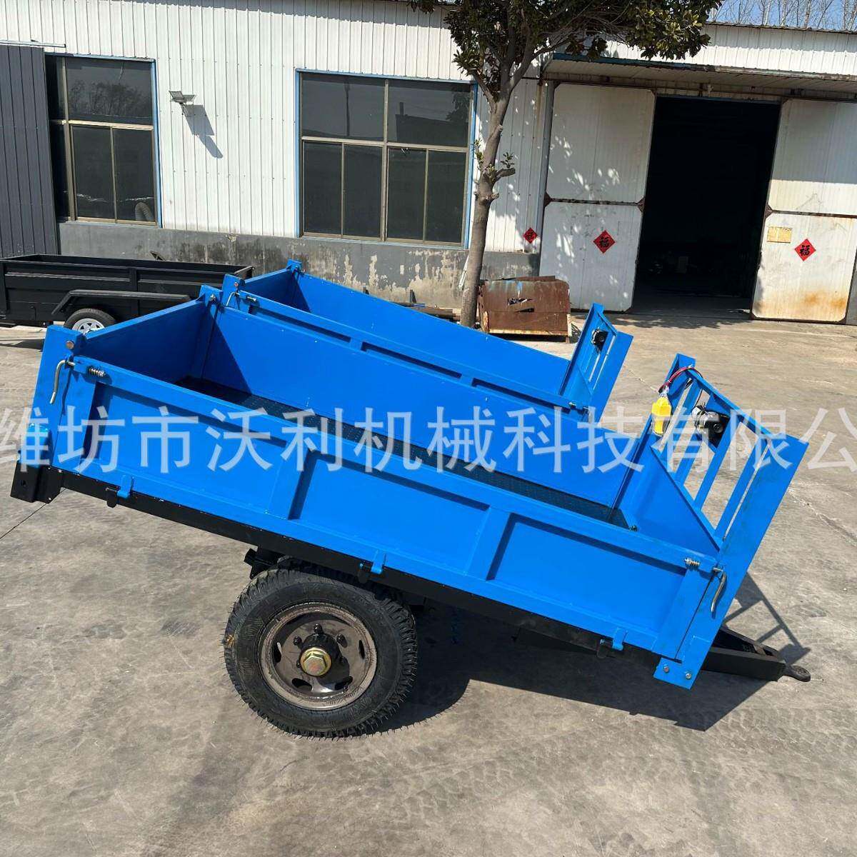 3吨拖车IHV拉机挂斗农用卸拖车平板挂农车用自运输牵引车辆厢拖式