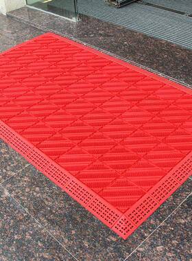 三合一地垫防门口防滑垫QOF塑料接商用酒耐店大拼门口户外地毯滑