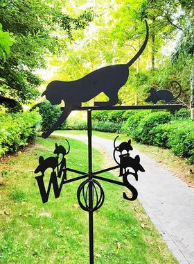 户两外园草坪饰金属工艺品装挂花墙地插用路标W-G18034铁艺插件方