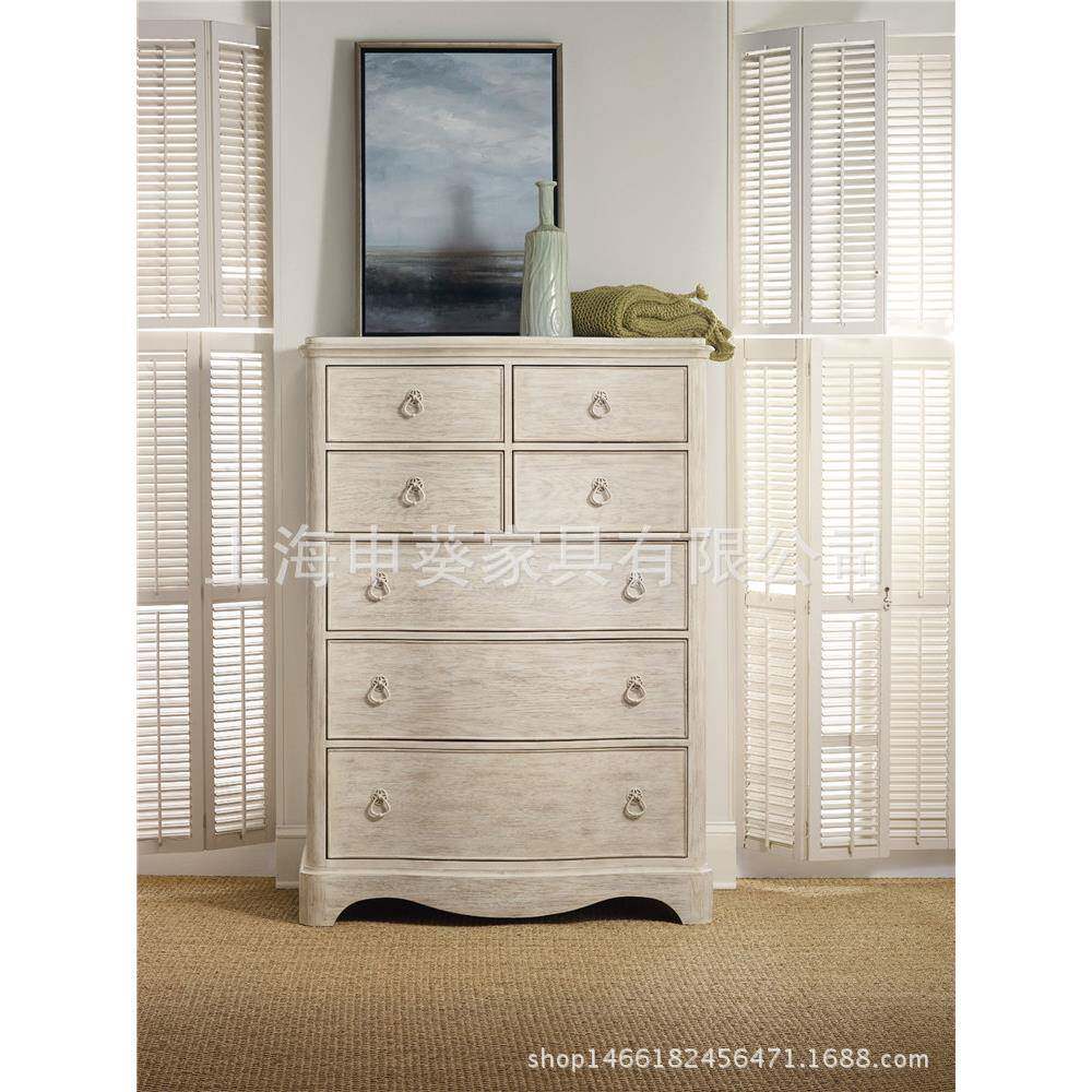 美式乡村实木床橡木做旧复双人床法ZSS式古格卧室大床具组合家制