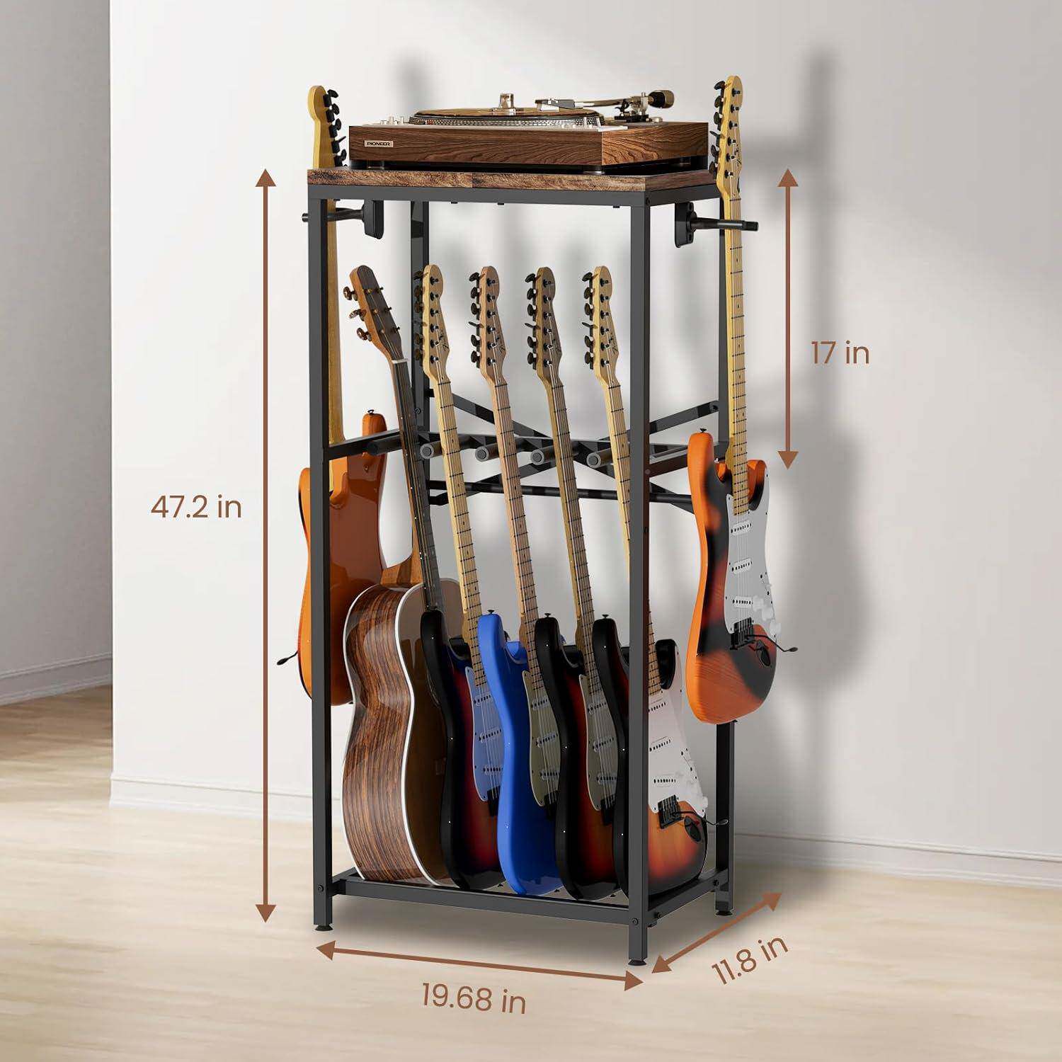 架实木吉他置物架排吉他架电贝吉他落地架BIL斯放置式家用乐器琴