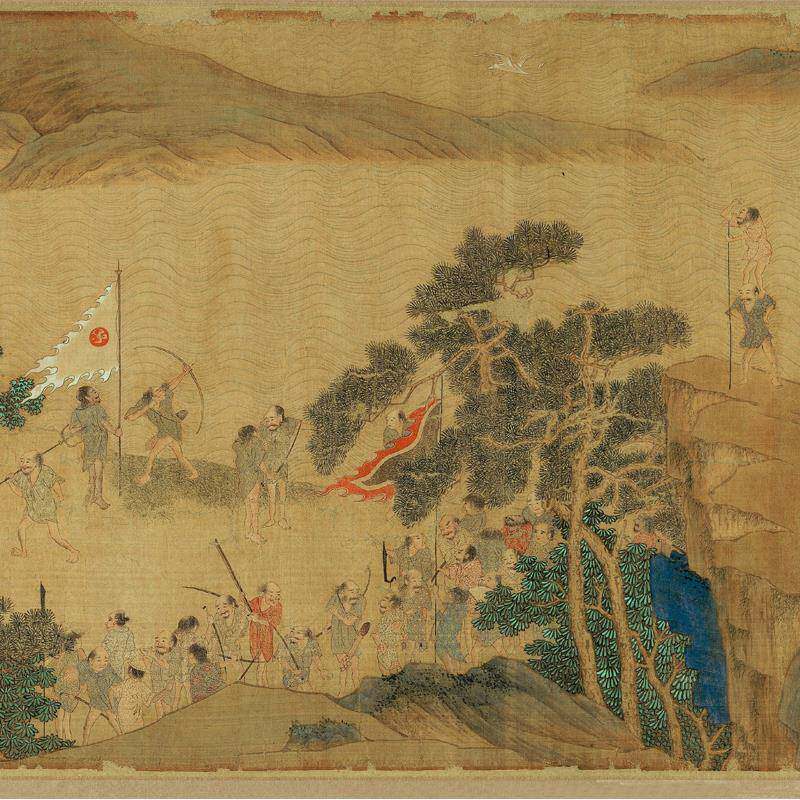 1:1明仇英字寇图旧题人物63887655画卷长倭卷高清微喷仿古复制手