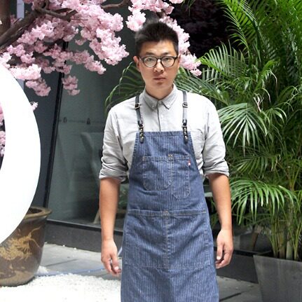 韩版时尚围裙logo水果超市奶茶火锅店餐饮工作服围腰印字无袖