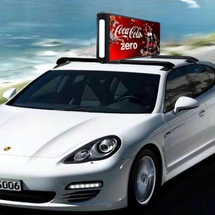 车le显示屏防面水户外载高亮d双FWR屏网约车出租车私家车车顶广告