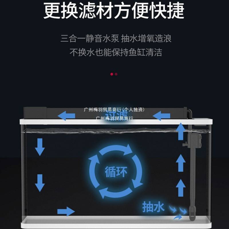 西龙家用鱼缸落地带底柜生态免换水超白玻璃智能轻奢中大型水族箱