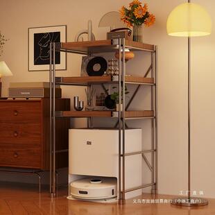 扫地机器人置物头架示架石云鲸上dDh4E73j方站柜展可调节下空猫砂