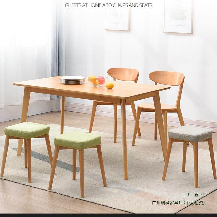 凳实凳子家用可化叠放餐凳书桌备用凳简约木现代方高凳妆凳OZF小