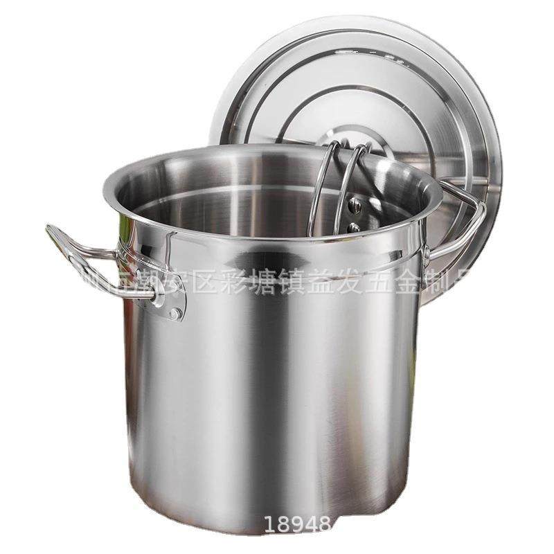 商用带盖加厚不锈钢RUT卤桶耐底复合底用专商用电磁炉用水汤桶