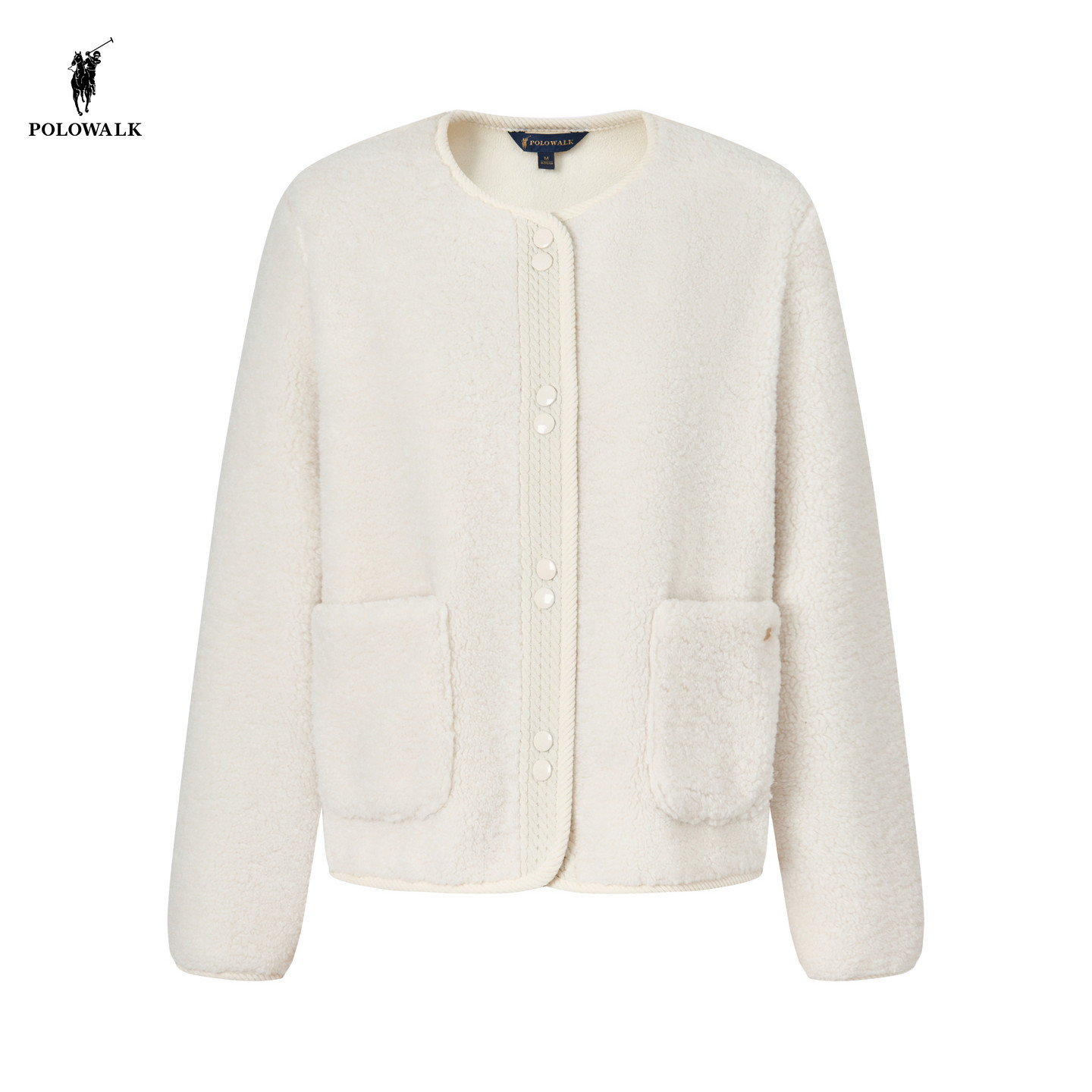 POLOWALK旗舰店女式外套保罗秋冬新品摇粒绒气质时尚淑女风外套衣