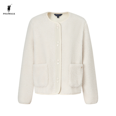 POLOWALK女式摇粒绒气质短外套