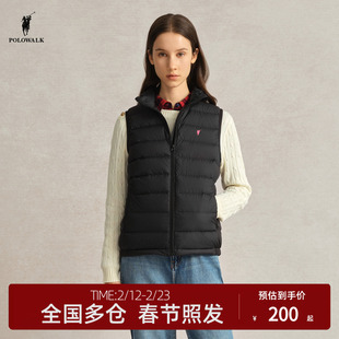 POLOWALK旗舰店2025秋冬新品女士羽绒马甲背心保暖百搭休闲外套