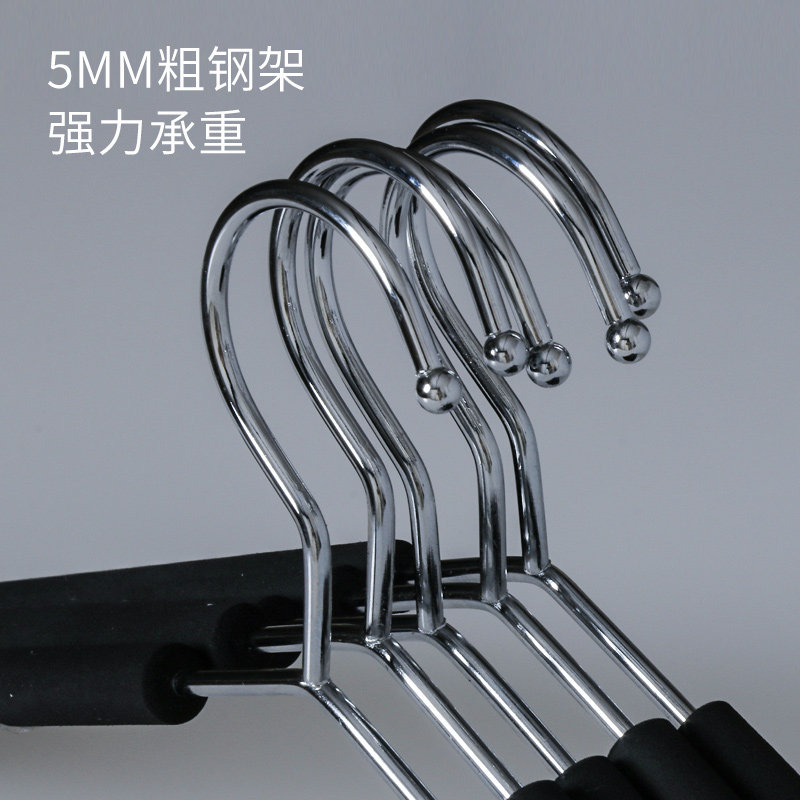 高档胶棉防滑无痕衣架成人衣挂不C锈钢衣撑晾衣架无毛刺防肩包防