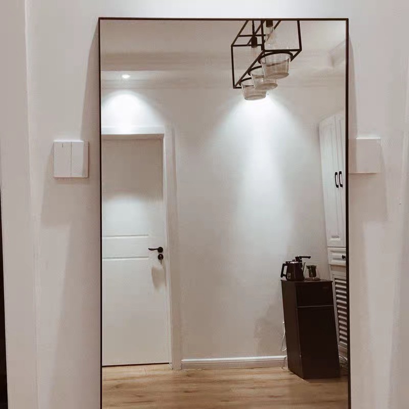服装店ins穿衣镜网红显瘦镜落地镜铝H合金全身镜美颜大试衣镜显高