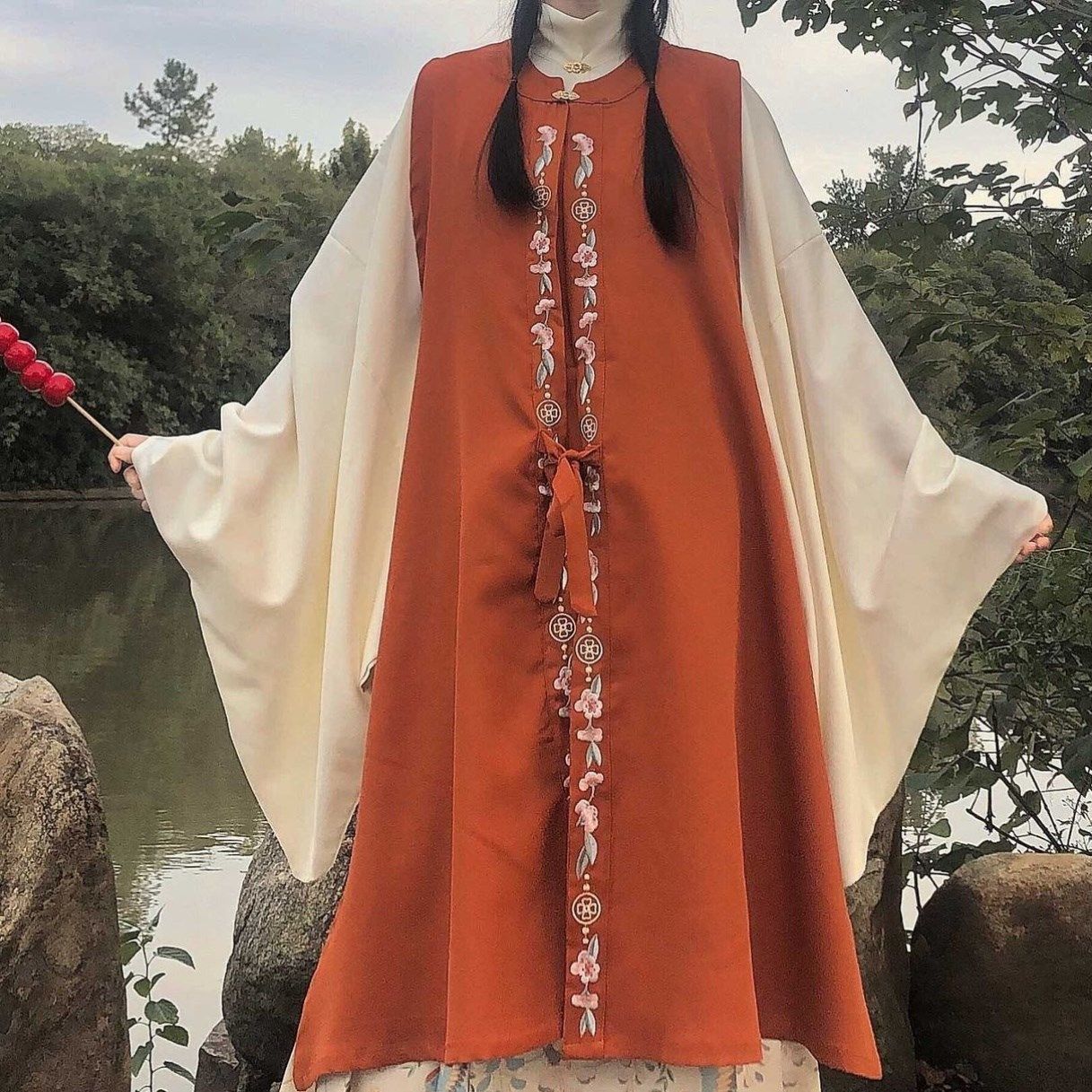 颜芙缇原创汉服女明制立领刺绣比甲马面裙日常秋冬套装