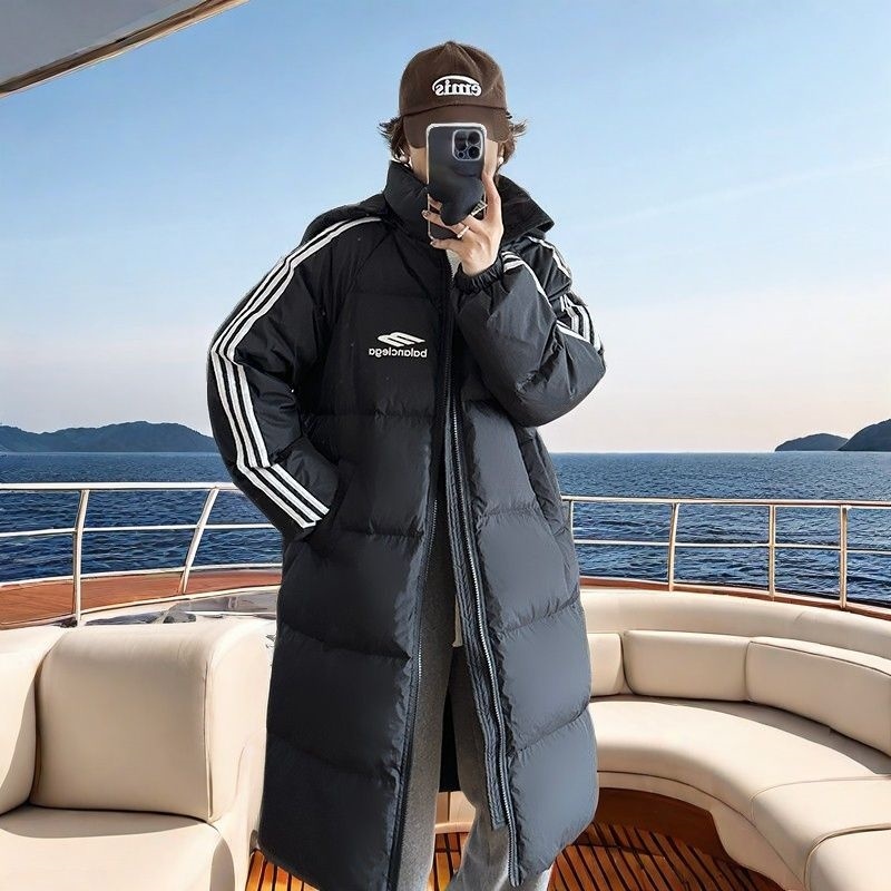 羽绒棉服女冬季2025新款韩系加厚棉衣连帽过膝学生宽松棉袄外套