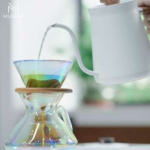 MUVNA慕威纳 沥滤杯手冲咖啡过滤杯V60玻璃手冲咖啡过滤器分享壶