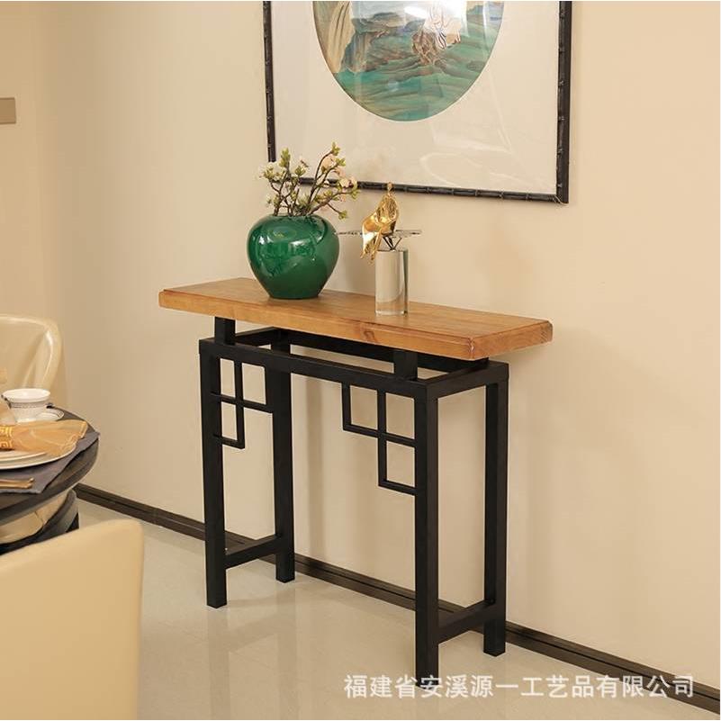 玄关桌供桌长条墙边桌简约现代铁艺玄关台走廊过道端景台条几