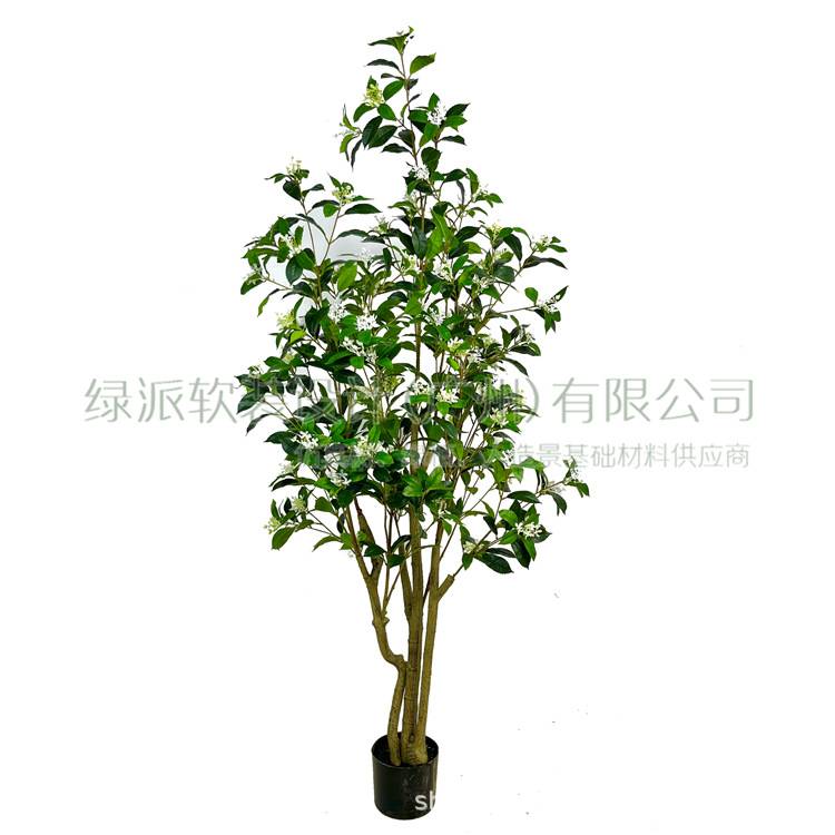 仿真植物桂花树室内盆栽居家办公室客厅盆景装饰真绿植落地摆件