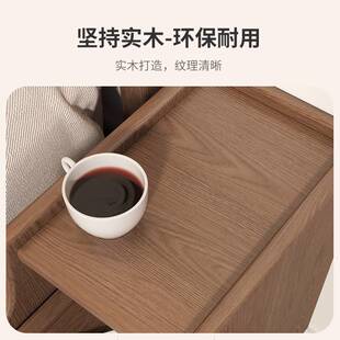 新款实木床头柜迷你小型极窄床边柜超窄20公分30cm窄边夹缝置物架