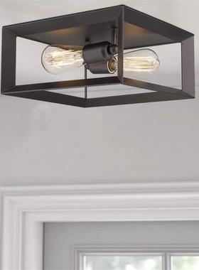 主顶卧MZY室吸灯寓美式乡村复古工业书房门厅l风oft公新款