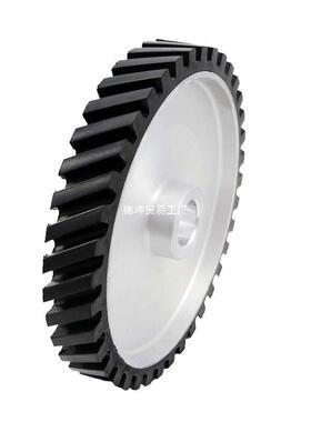 砂带机橡ZKD胶轮铝芯砂带轮打磨过砂沙沙带机动件配带套轮主轮抛