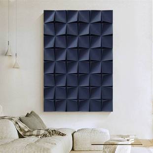 现代轻奢入户玄关装饰画3d立体浮雕过道走廊竖壁画样板间客厅挂画