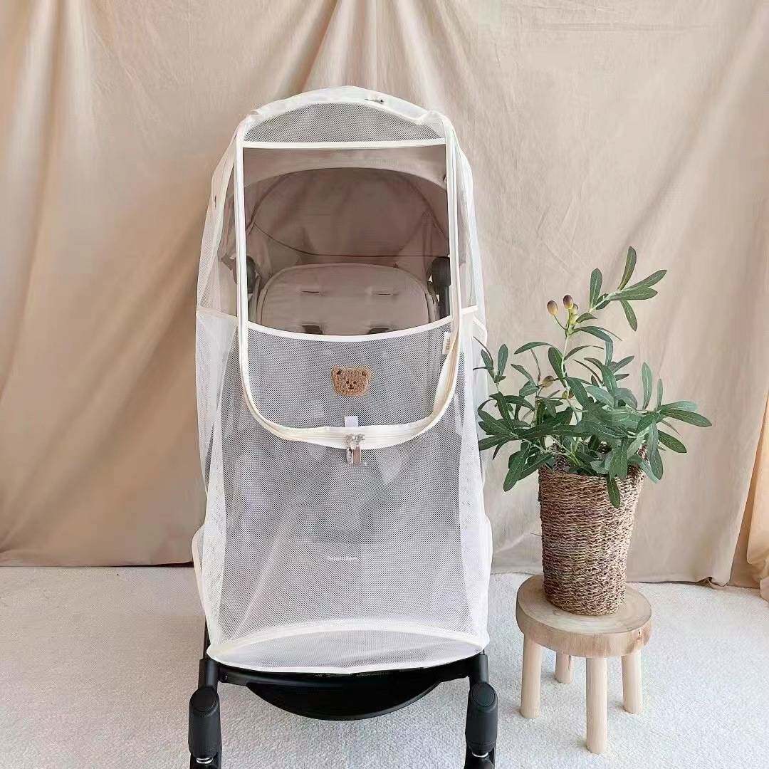 婴儿车蚊帐宝宝推车蚊帐儿童遮阳纱罩手推车防蚊罩