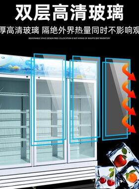 美星冷藏示柜商冰柜柜饮料柜保用VXZ鲜超市冰箱可展乐啤酒柜立式