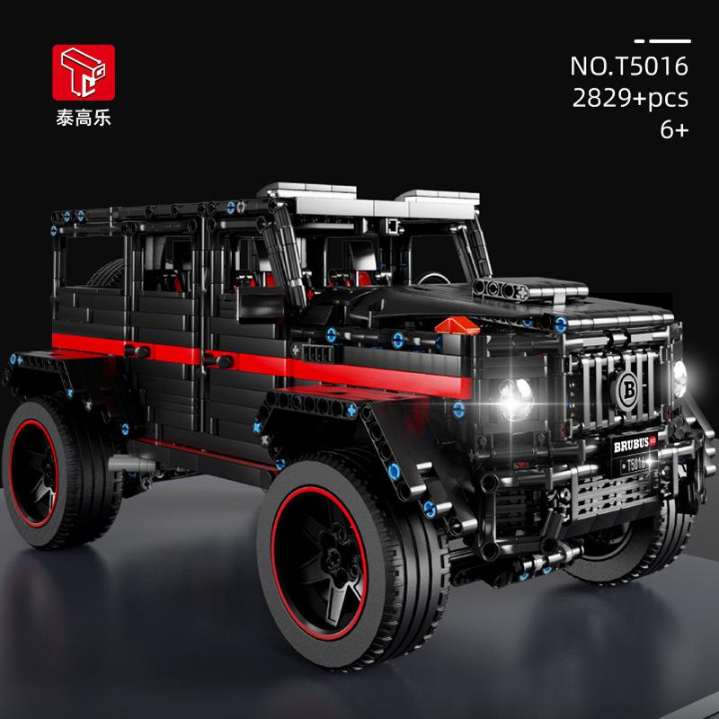 高乐T5016大G1具8越野积木拼装车泰男孩玩模型可SQM升级:遥控车益