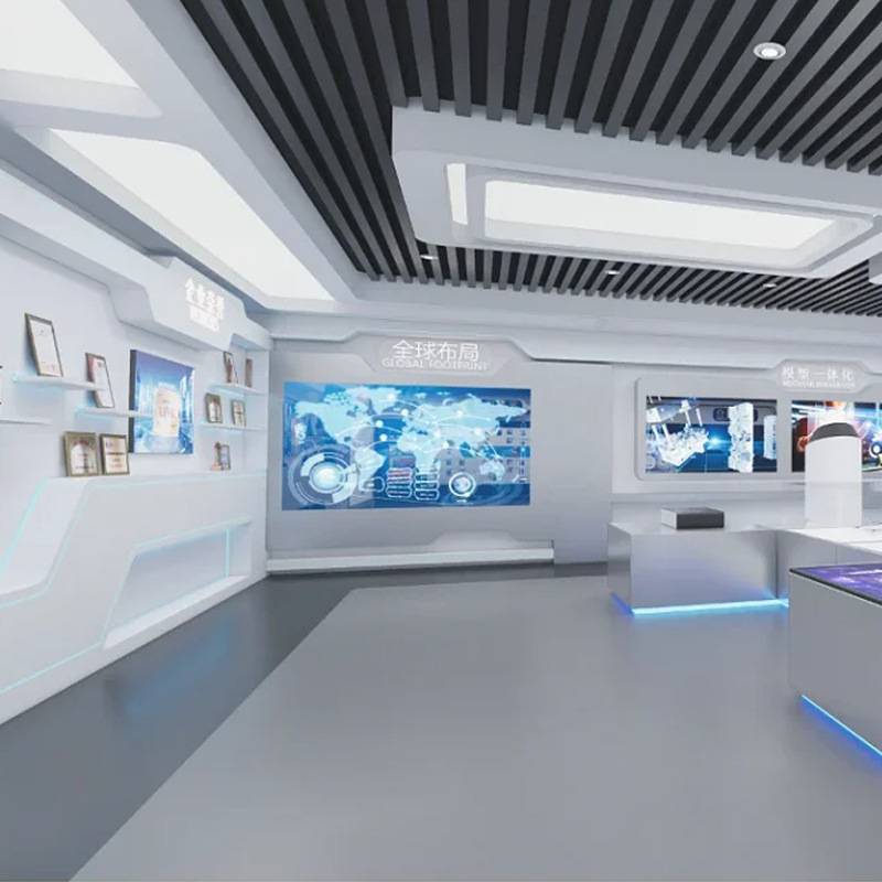 整店设计制作3C产品展示柜电子产品中岛展示台模型展示柜带灯展厅