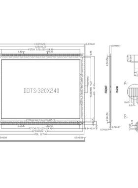 5.7寸320250LC点DUQP黑膜F晶FSTN阵液显示屏