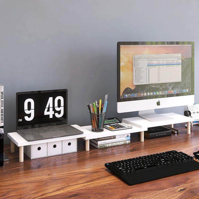 木双GRZ屏显示架加长实办公桌组收纳可调节器电合脑底座垫高支架