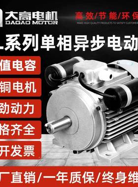 大高YL双值电容单相步动机220V立卧式0.2规5~电3.7k异w多格UUP电