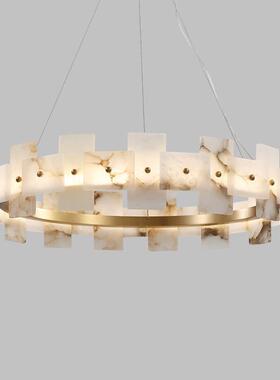 意RUH后现代式轻客厅全铜吊灯新中式创意极简厅卧奢室书房云餐石