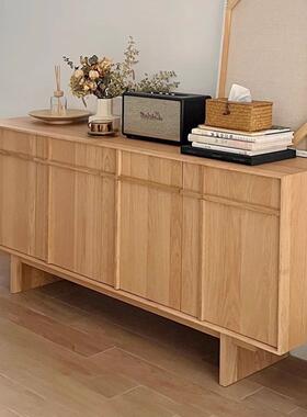 哇噢实木餐柜边柜代简约碗43132柜中古收现储物柜白蜡木斗客纳厅茶水柜