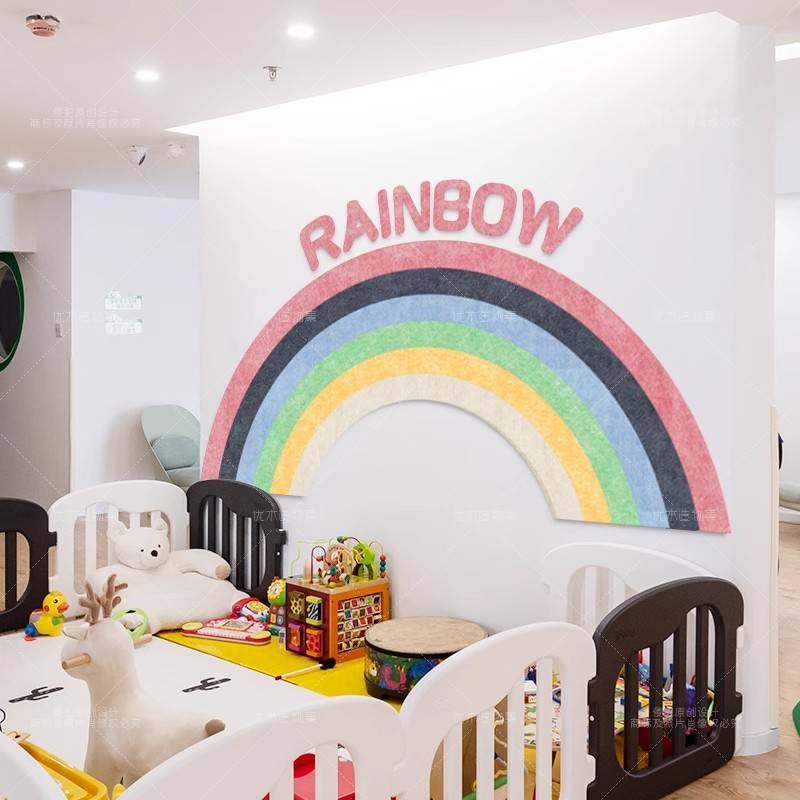 rainbow彩虹创意毛毡板墙贴幼儿园儿童房环保软木板区角装饰,玩具/童车/益智/积木/模型,垂直悬浮玩具,淘宝优惠券,粉丝福利购,淘宝优惠卷
