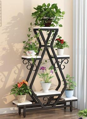 花架子室内落家用置物架盆花卉厅盆景地花式可移动铁艺绿OLM萝客