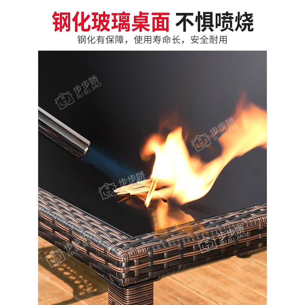 批户外桌NKI台椅庭院藤椅阳藤院子编外休闲花园别墅室露天露台餐