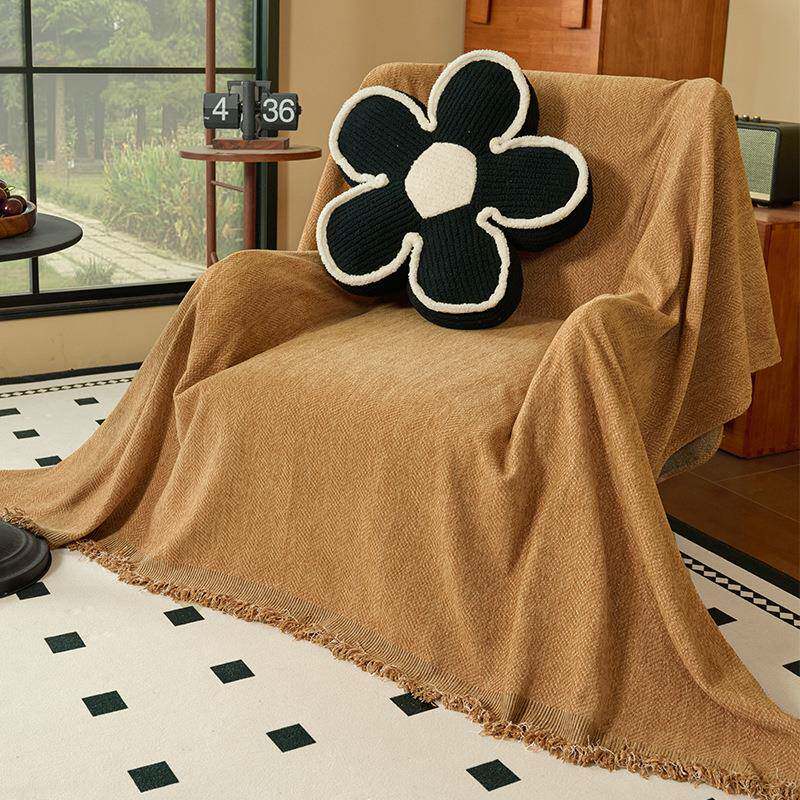 复古单人雪尼尔沙发盖布轻奢现代加厚沙发垫四季新款沙发巾