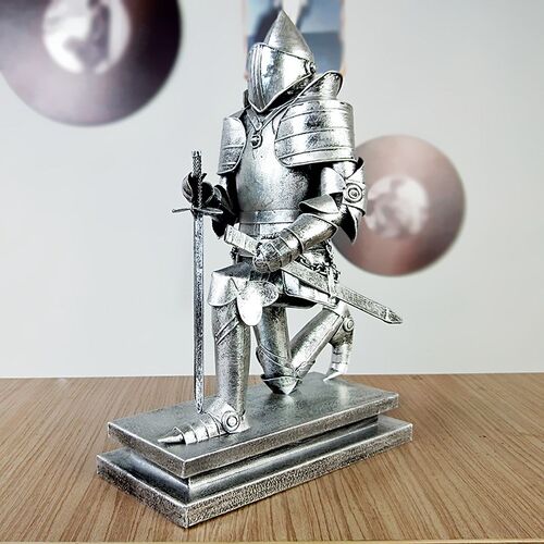 欧式中世纪罗马盔甲人士兵金属模型道具复古铁皮武骑士工艺品摆件