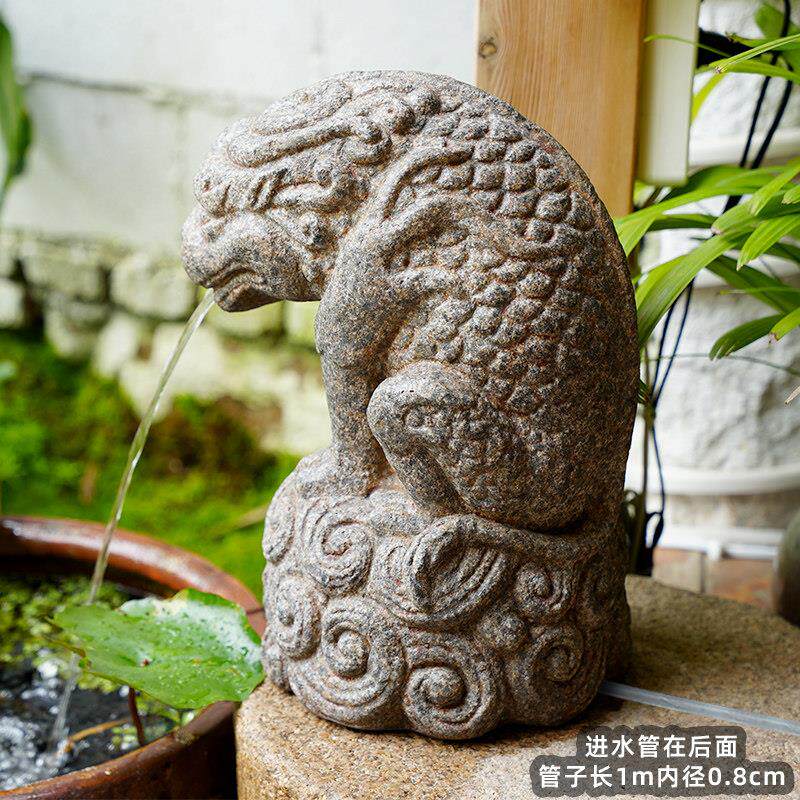 中式水smf-xss户外庭院鱼缸水循环流器花园水池造中景装饰吸水兽