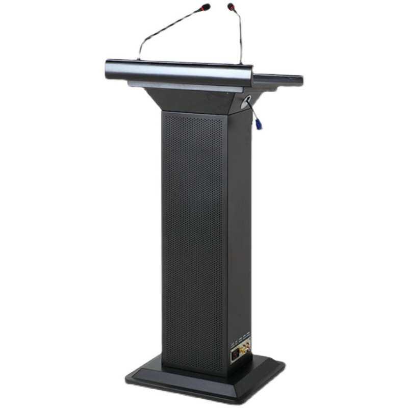 多媒体演讲台带音响话筒黑色台发言教室移动主持讲桌多功能会议室