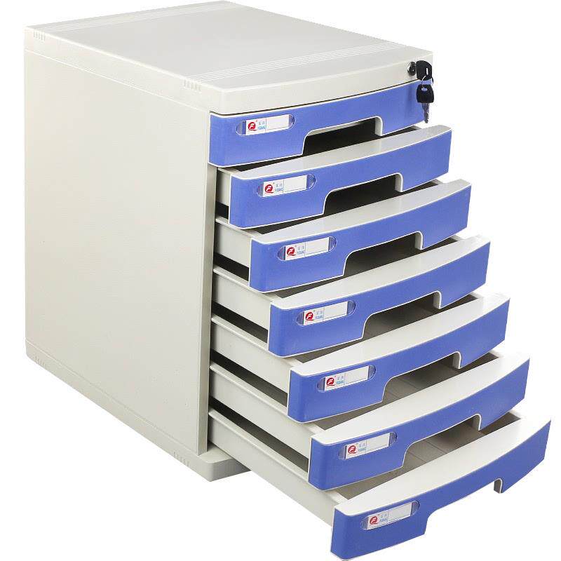 桌面文件柜桌上办公室塑料档案小柜子办公抽屉式锁柜文件夹储物柜