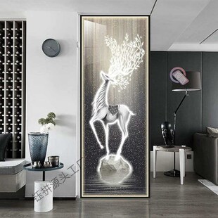 屏风隔断客厅对门遮挡洗手台分离半墙茶水间入户装 饰玄关现代招财