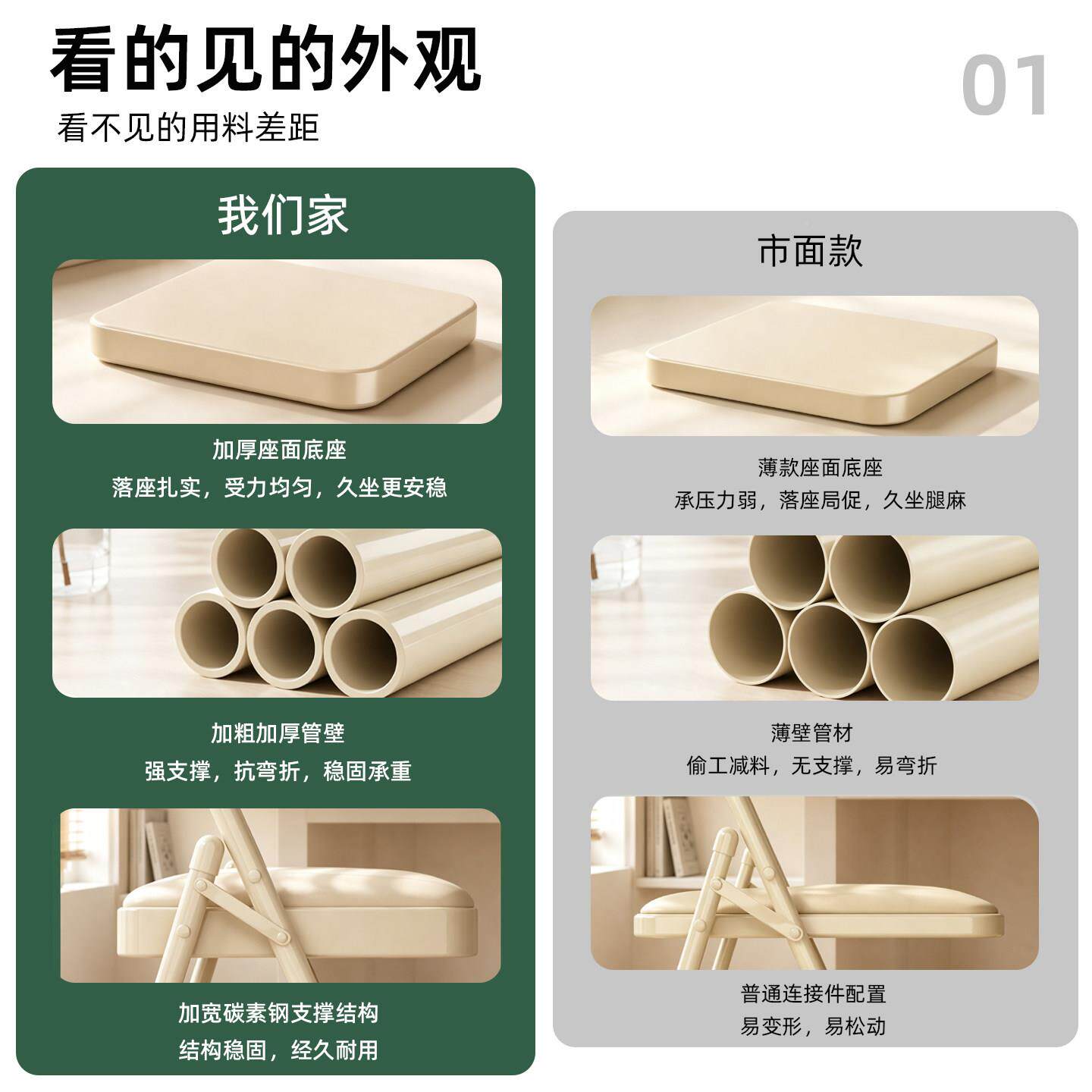 便携折子叠椅家用简易凳子舍靠背椅便捷脑椅简约会议办公座qtn544
