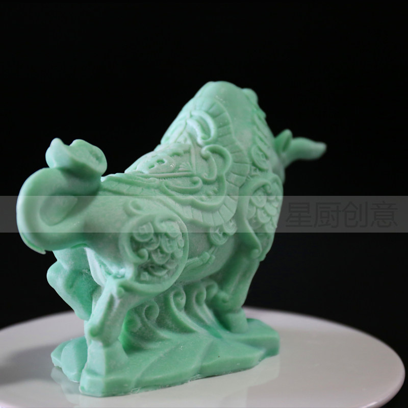 厨用盐雕龙模具生肖龙盐模创意盘饰冰雕DIY烘焙模具火锅牛油模具