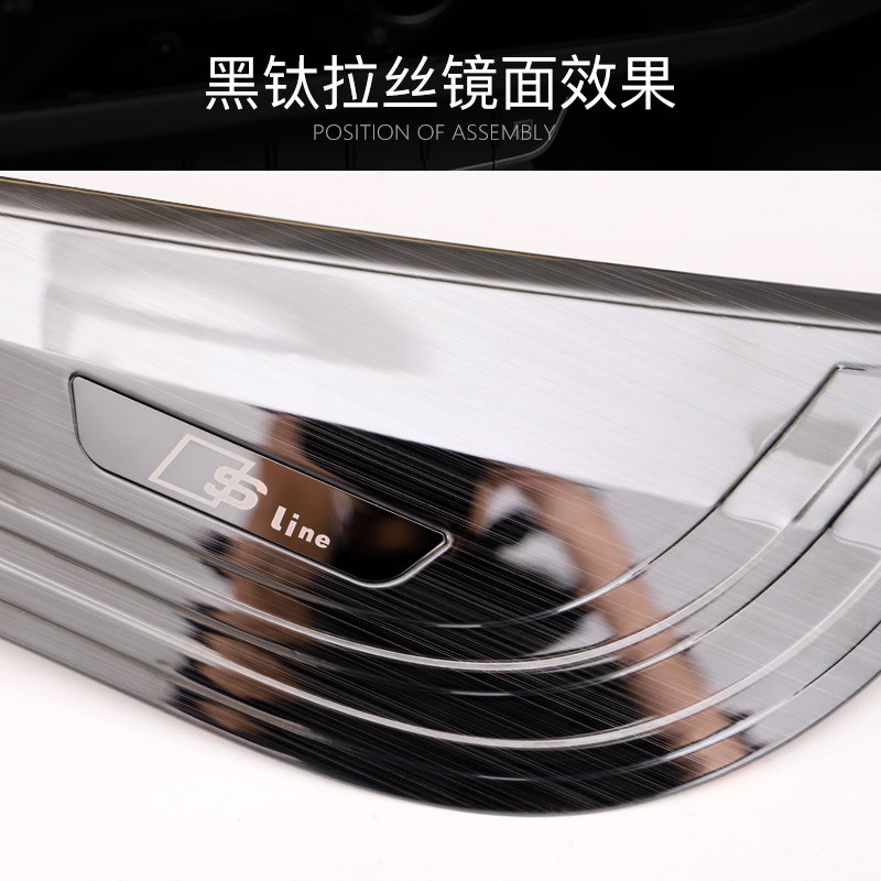 17-25款奥迪A4L/A6L车门防踢垫不锈钢防护垫板保护防脏内饰改装23