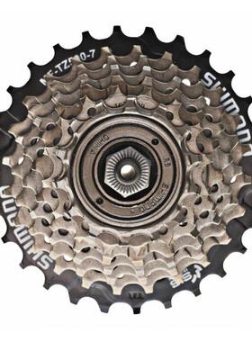 禧马诺TZ21升级款TZ500-6 TZ500-7 6速 7速旋式飞轮 18速21速轮盘